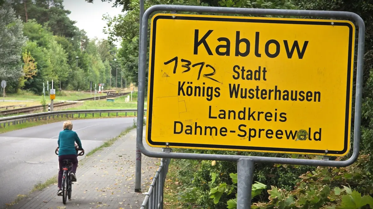 Der Fahrradweg von Königs Wusterhausen über über Neue Mühle und Zernsdorf nach Kablow