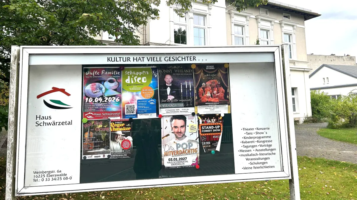 Veranstaltungen für Eberswalde: Das Haus Schwärzetal, zu finden an der Weinbergstraße 6a, ist eine wichtige Kultureinrichtung, in der es unter anderem Konzerte, Theater und Comedy gibt. Jetzt steht die Stätte vor einem Umbau.