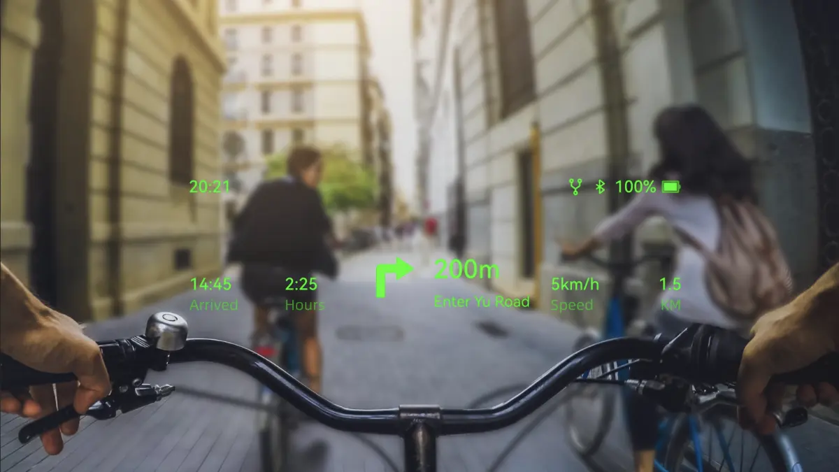 Rokid Smart Glasses. Freihändige Navigation wie bei einem Head-Up-Display.
