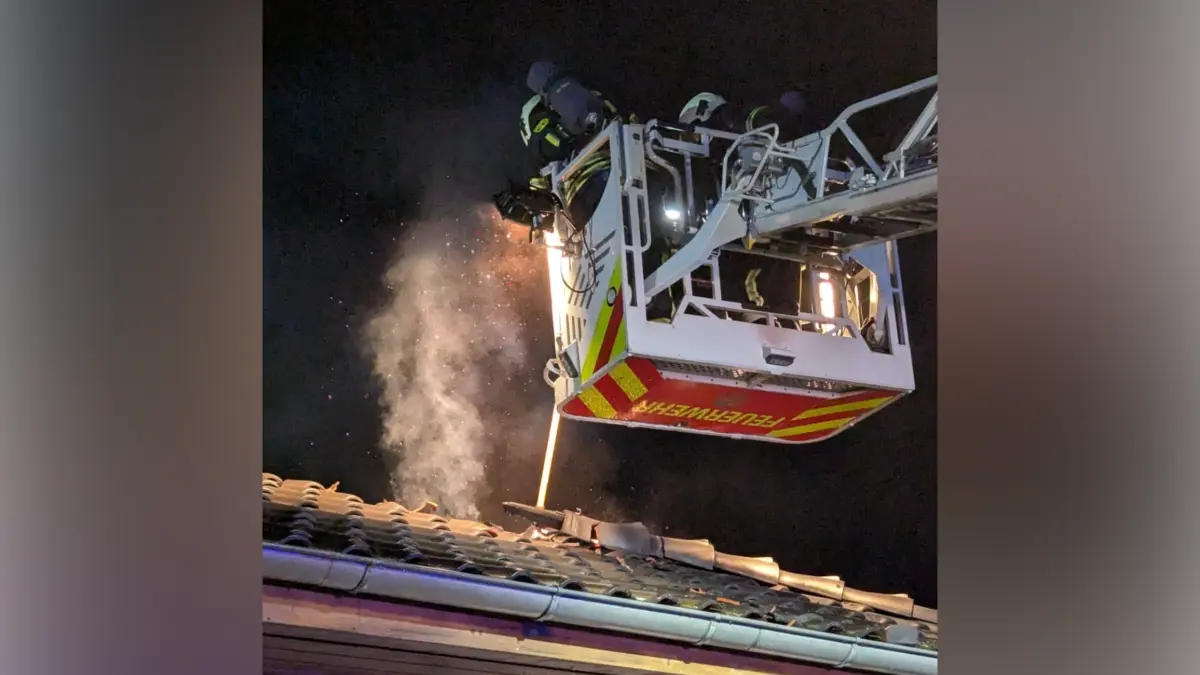 Brand in Eisenhüttenstadt im Heuweg
