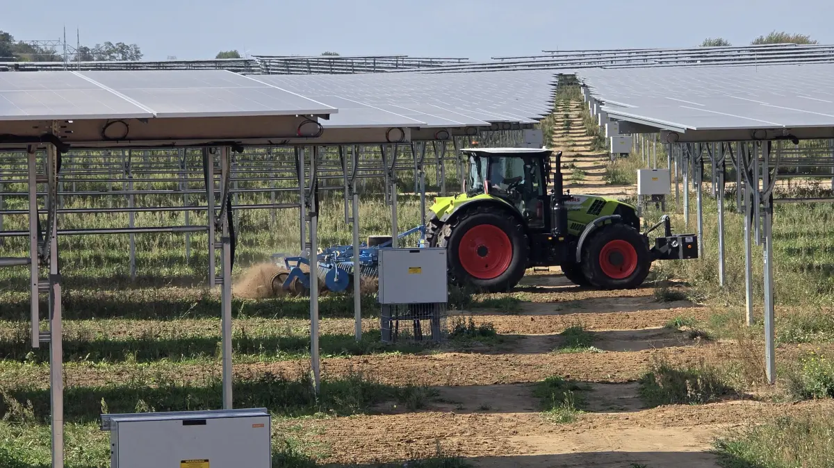 Sven Geelhaar vom Landgut Geelhaar in Chorin bei Eberswalde wird die größte Agri-PV-Anlage in Deutschland in Schönefeld direkt am Flughafen BER bewirtschaften.