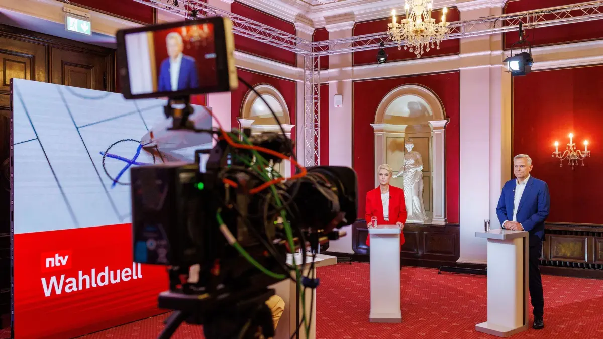 TV-Duell vor Landtagswahl Mecklenburg-Vorpommern