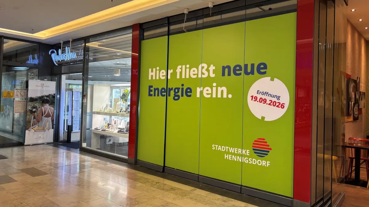 Stadtwerke Geschäft Shop im Einkaufzentrum Reiz Hennigsdorf Eröffnung September 2026