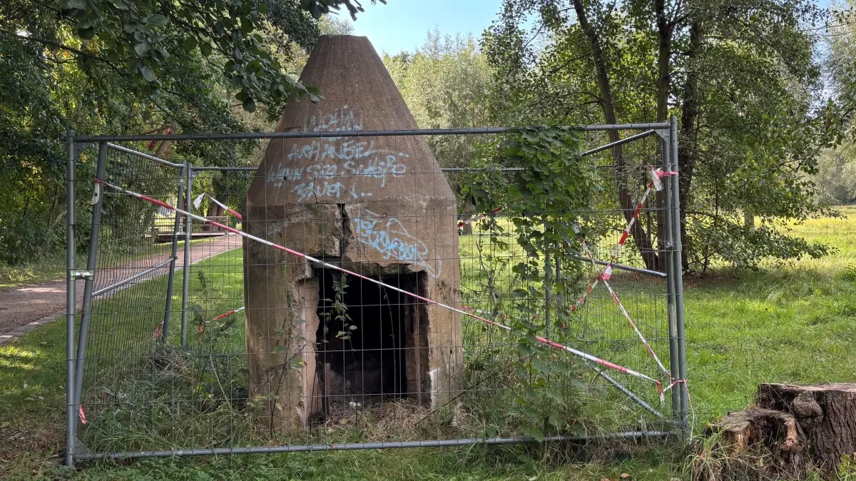 Bunker Ein-Mann-Bunker Einmannbunker Park in den Havelauen Hennigsdorf steht jetzt unter Denkmalschutz September 2026