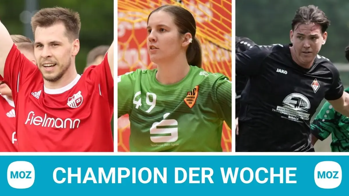 Fußballer Szymon Wierzchowski, Handballerin Mandy Schneider und Fußballer Niclas Weddemar sind die neuen Kandidaten für die Wahl Champion der Woche.