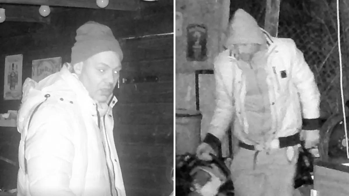 Mit diesen Bildern aus einer Überwachungskamera sucht die Polizei nach Hinweise auf die Identität der Männer.