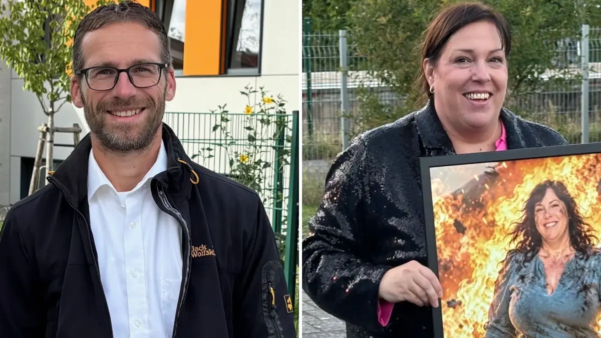 Treffen in der Stichwahl ums Bürgermeisteramt in Strausberg am 11. Oktober aufeinander: die Einzelkandidaten Robert Krause und Annette Binder.