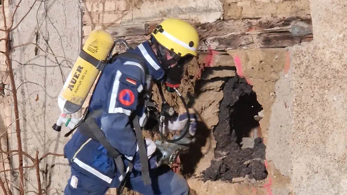 Das THW Prenzlau im Einsatz.