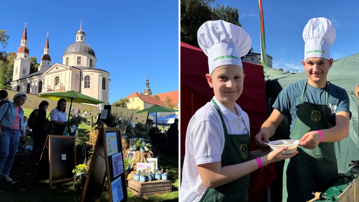 Klostergartentag in Neuzelle 2026: Die Besucher strömten und Benno und Caspar hatten alle Hände voll zu tun.