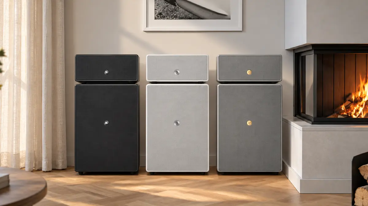 Audio Pro Drumfire II W. Kunstleder und Alu-Bedienfelder. Die Kombi ist in drei Farbvariationen erhältlich.