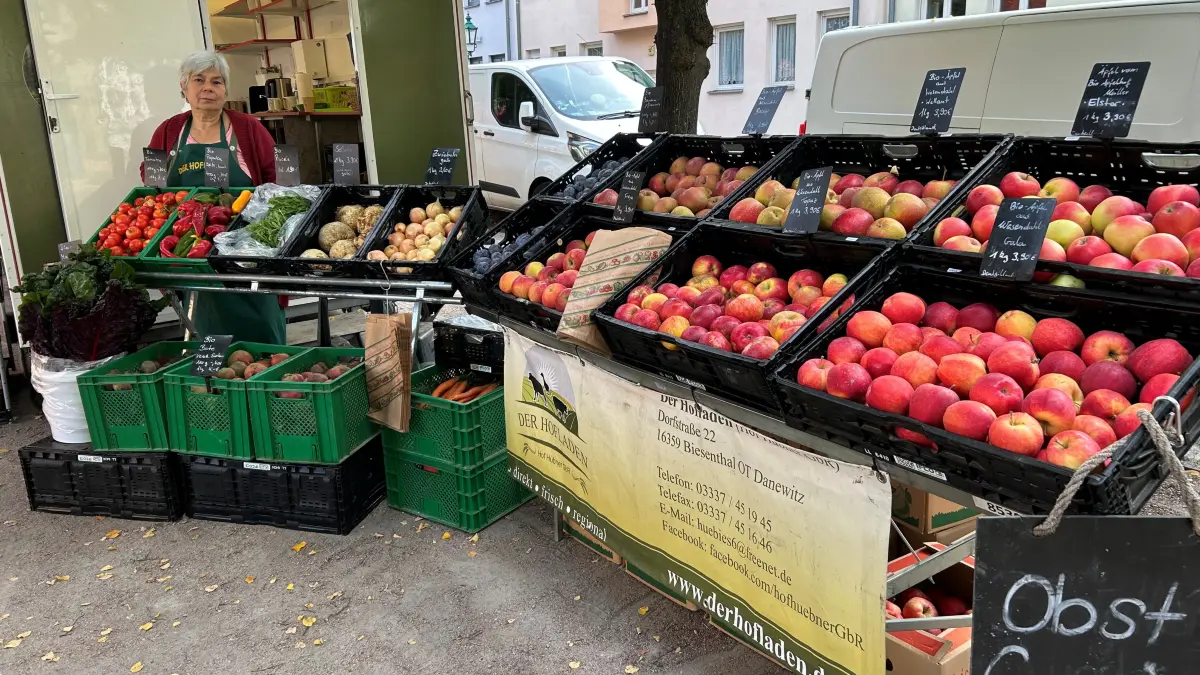 Erstmals in Eberswalde dabei: Babette Hübner vom Biohof Hübner aus Danewitz feiert ihre Erntedankmarkt-Premiere? Was hat sie zur Teilnahme bewogen?