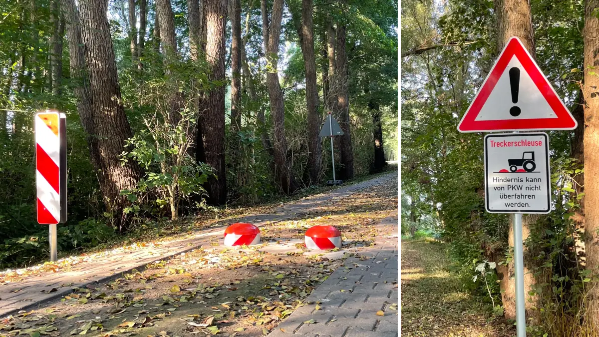 Die Treckerschleuse am Salzweg zwischen Storkow und Groß Schauen ist jetzt Realität. Die Sperre schützt das sensible Biotop. Notwendig wurde sie nach Angaben der Stadt, weil vorher Beschilderungen und Sperreinrichtungen wiederholt beschädigt oder entfernt wurden.