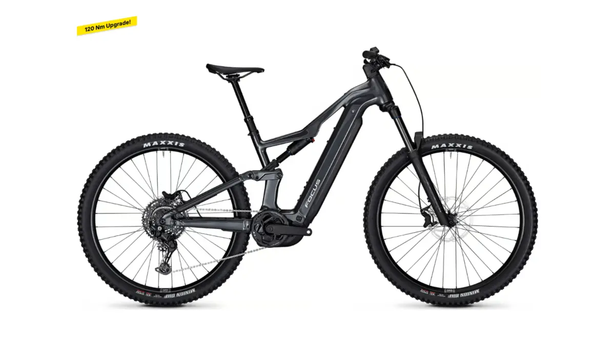 Thron² 6.6 E-Bike Mountainbike Fully von Focus mit einem 29 Zoll Rahmen in Schwarz.