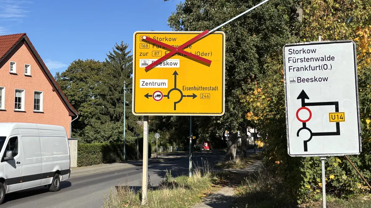 Straßenbauarbeiten sind in der Regel mit Umleitungen verbunden. Doch die offiziell ausgeschilderten Strecken sind manchmal viel länger als nötig, wie ein Beispiel aus Beeskow zeigt.
