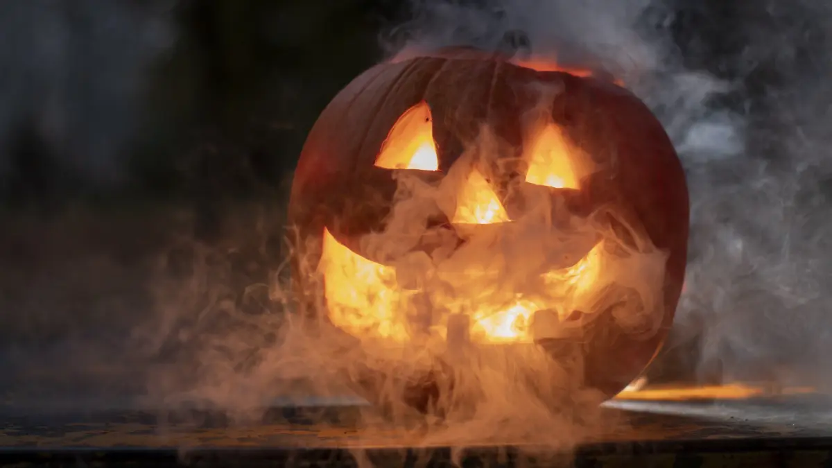 Kürbisse als Halloween-Dekoration
