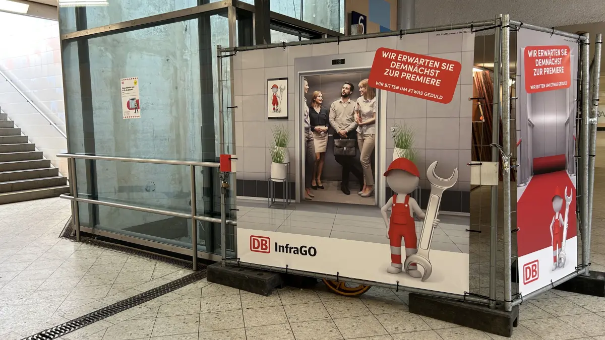 Fahrstuhl im Bahnhof Frankfurt (Oder) wird saniert