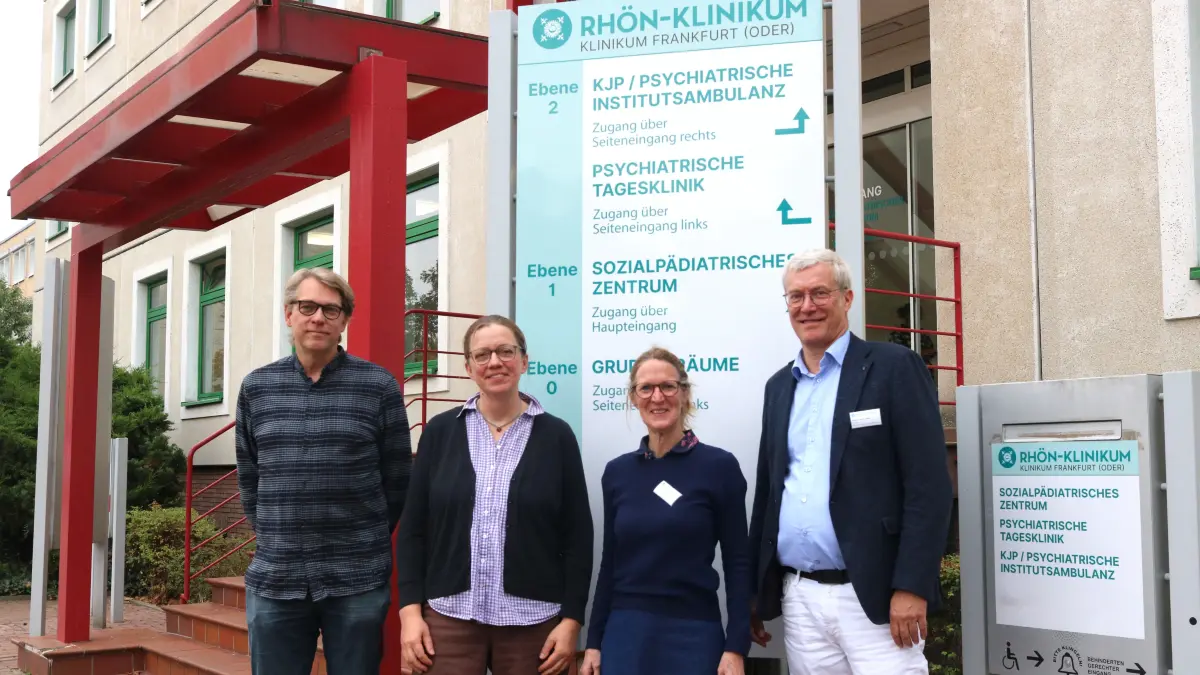 PD Dr. Malte Cremer, Neuropädiaterin Sabine Niemeier, Dr. Andrea Hüfner, Prof. Dr. Oliver Peters