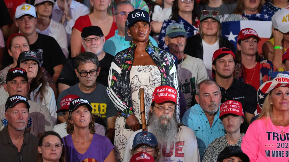 President Trump Holds Midterm Campaign Rallies In Texas: CORPUS CHRISTI, TEXAS - OCTOBER 27: Attendees listen to U.S. President Trump speak during a campaign rally at Port of Corpus Christi on October 27, 2026 in Corpus Christi, Texas. President Trump is traveling to Texas to continue campaigning for Republican candidates ahead of the midterm elections. Chip Somodevilla/Getty Images/AFP (Photo by CHIP SOMODEVILLA / GETTY IMAGES NORTH AMERICA / Getty Images via AFP)